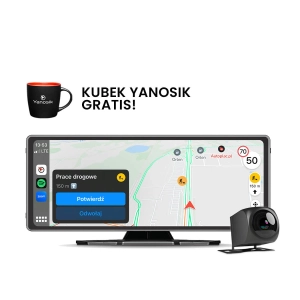Inteligentne urządzenie samochodowe NAVITEL DS810/DS1020  - Carplay/Android Auto + Kubek Yanosik