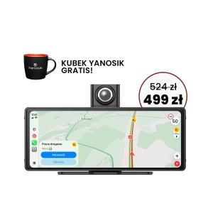 Wideorejestrator Navitel DS1020 DVR + Carplay / Android Auto + kamera tylnia + Kubek Yanosik
