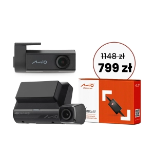Wideorejestrator MIO MiVue 955WD + tylna kamera + zasilanie parkingowe