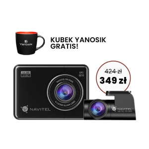 Wideorejestrator NAVITEL R9 kamera przód + tył + Kubek Yanosik