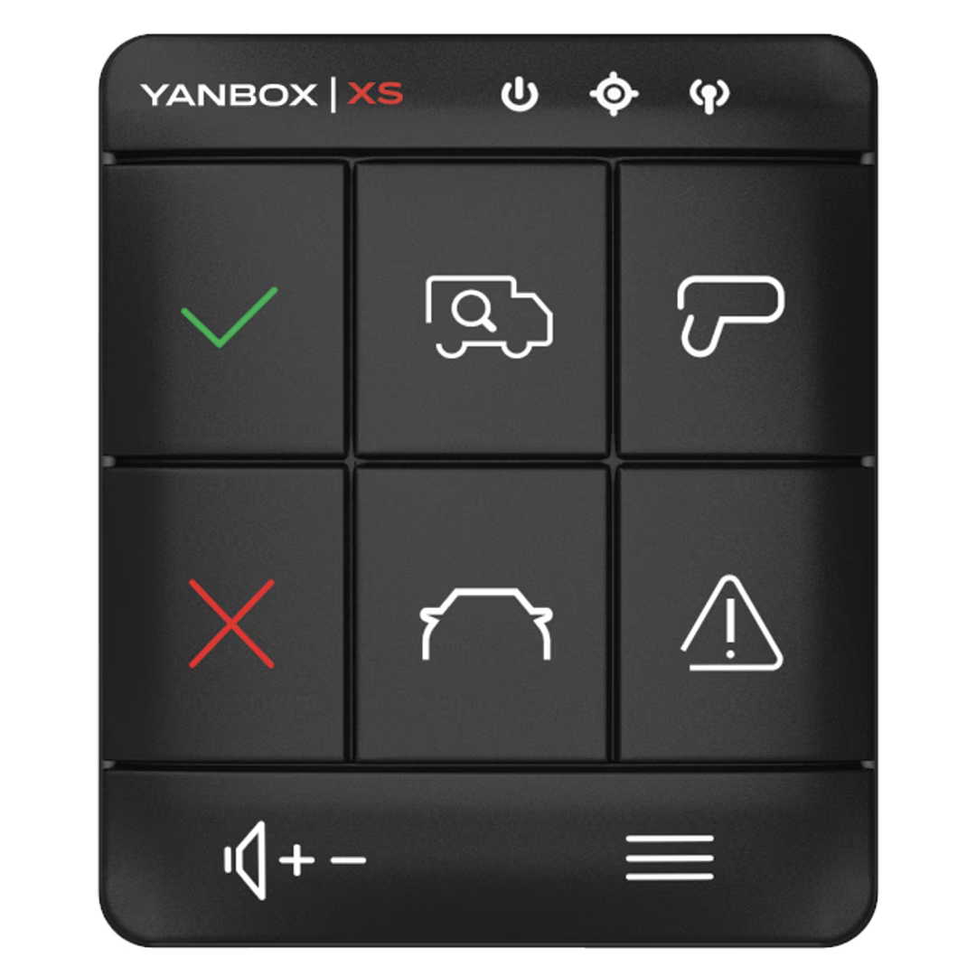 Urządzenie YANBOX XS widoczne od przodu, na beżowym tle. Urządzenie YANBOX XS widoczne od przodu, na beżowym tle.