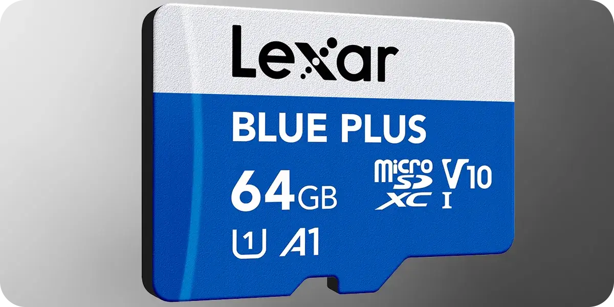 Lexar Blue Plus 64 GB - karta microSDXC z oznaczeniami U1, V10 i A1